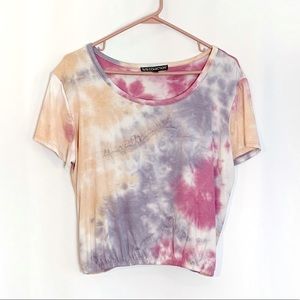 Tie Dye Crop Top  / Juniors XL Summer Shirt / Women’s Tie-Dye